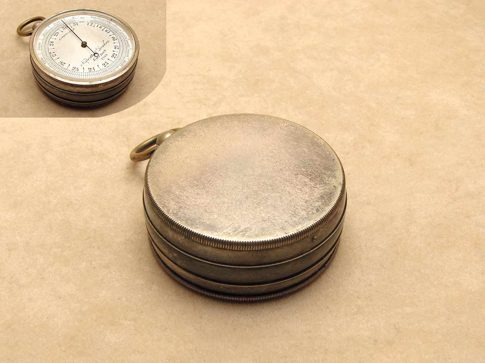 Negretti & Zambra high altitude pocket barometer with 16,000 feet altimeter